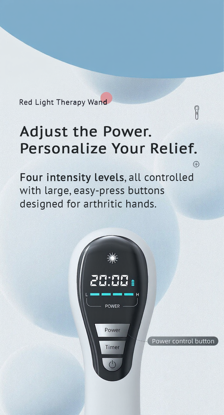 Red Light Therapy Wand: Conquer Morning Stiffness, Reclaim Grip, & Restore Daily Function